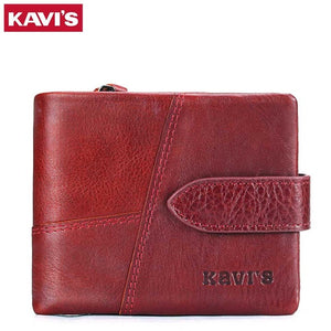 KAVIS Genuine Leather Women Wallet