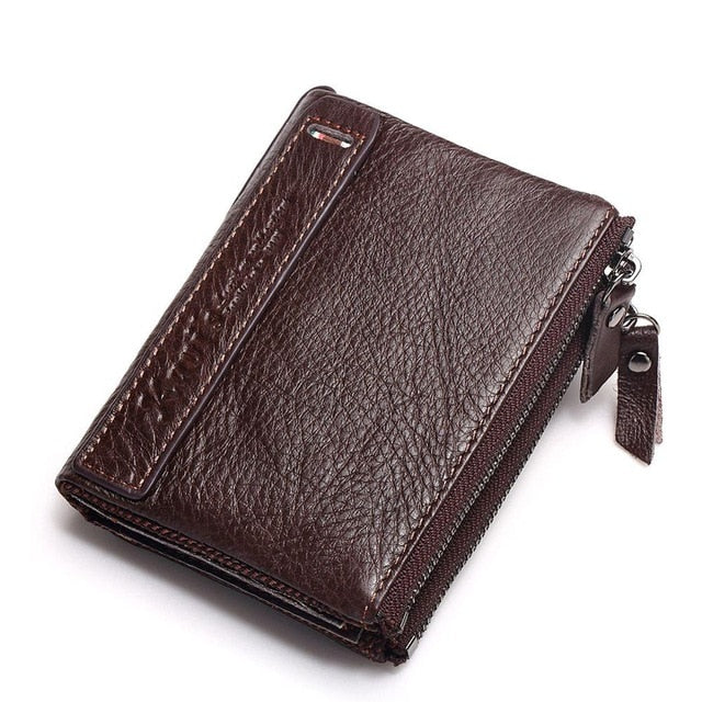 KAVIS 100% Genuine Leather Vintage Small Women Wallets