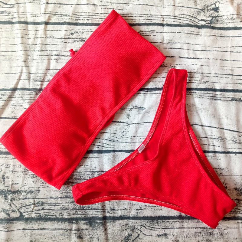 2019 Solid Bikini Brazillian Swimsuit Women Bikini
